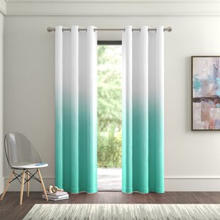 Aqua Curtains Drapes You Ll Love Wayfair   Carly Polyester Curtain Pair Set Of 2 